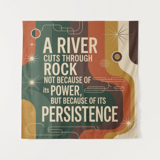 Tenture A River Cuts Through Rock Not Because Of Its Power (Devant)