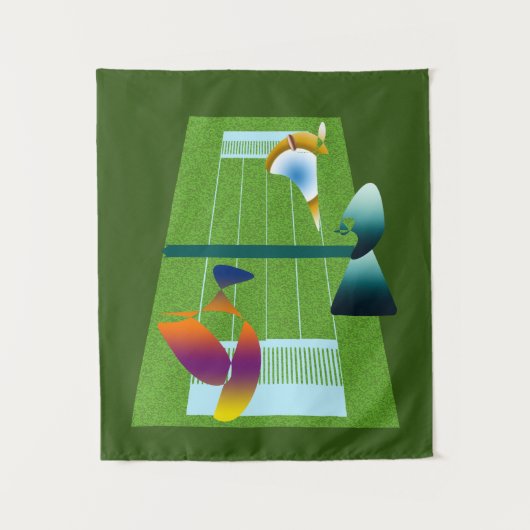 Tenture A Surreal Tennis Match (Devant)