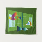 Tenture A Surreal Tennis Match (Devant (Horizontal))