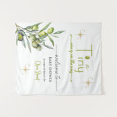 Tenture A tiny one is on the way panneau de bienvenue (Devant (Horizontal))