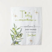 Tenture A tiny one is on the way panneau de bienvenue (Devant)