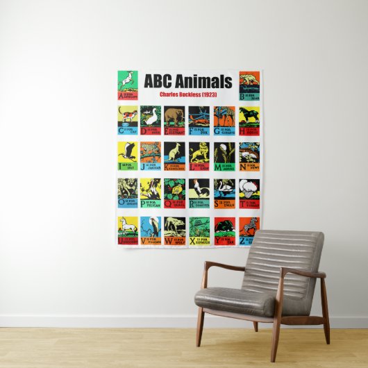 Tenture ABC Animals, Charles Buckles (1923) (En situation)