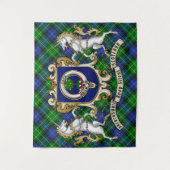 Tenture Abercrombie Clan Badge & Tartan Tapestry (Devant)