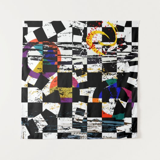 Tenture abstract background composition, with strokes, spl (Devant (Horizontal))