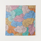 Tenture Abstract colorful leaf painting design background (Devant)