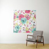 Tenture Abstract Elegance Seamless pattern with floral bac (En situation (horizontale))