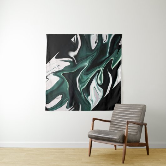 Tenture Abstract elegant fluide marble liquide (En situation (horizontale))