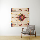 Tenture Abstract ethnic geometric pattern, Ikat geometric (En situation (horizontale))