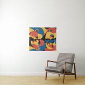 Tenture Abstract Faces Grid Art Print, Human Faces (En situation (horizontale))