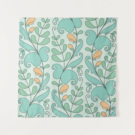 Tenture Abstract floral seamless pattern (Devant)