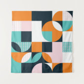Tenture Abstract geometric background with squares,triangl (Devant (Horizontal))