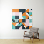 Tenture Abstract geometric background with squares,triangl (En situation (horizontale))