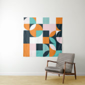 Tenture Abstract geometric background with squares,triangl (En situation)