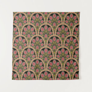 Tenture abstract Geometric mughal motif flower patternart,