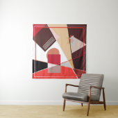 Tenture Abstract geometric pattern,  silk scarf shawl desi (En situation (horizontale))