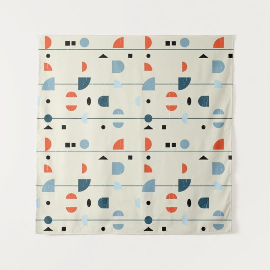 Tenture Abstract geometric seamless pattern inspired by mi (Devant (Horizontal))