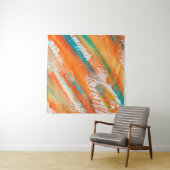 Tenture Abstract gouache painting different bright colors. (En situation (horizontale))