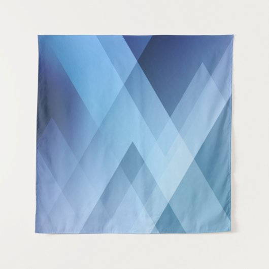 Tenture Abstract light background. Blue triangle pattern. (Devant)