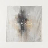 Tenture Abstract Lightning in Neutrals Print (Devant (Horizontal))