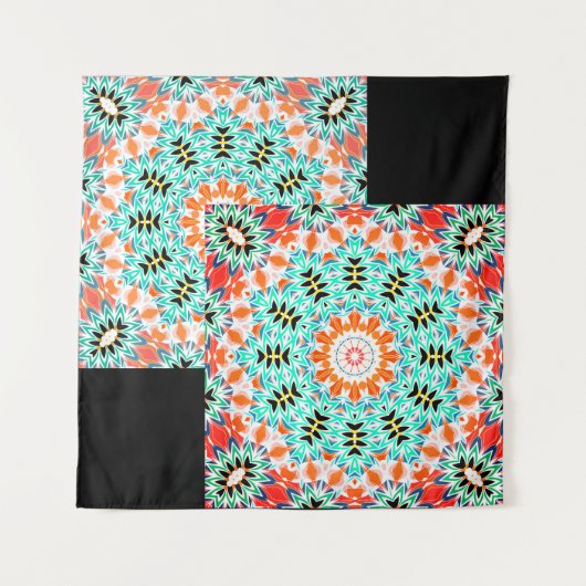 Tenture Abstract modern mosaic kaleidoscopic (Devant (Horizontal))