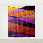 Tenture Abstract moderne geometric shapes triorange (Devant)