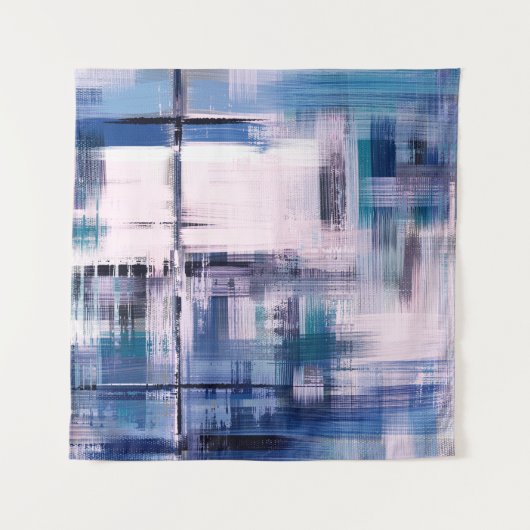 Tenture Abstract oil painting on canvas, hand drawn artwor (Devant (Horizontal))