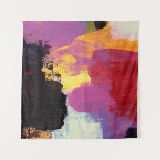 Tenture Abstract painting. Trendy art style. Bright colour (Devant (Horizontal))