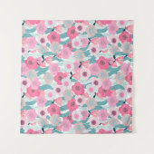 Tenture Abstract pastel floral pattern. Beautiful pink flo (Devant (Horizontal))