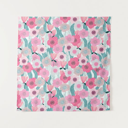 Tenture Abstract pastel floral pattern. Beautiful pink flo (Devant)