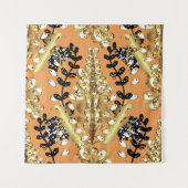 Tenture abstract pattern on orange yellow background with (Devant)