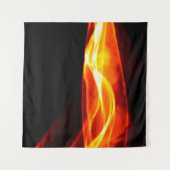 Tenture Abstract red smoke Fire over black background. Wav (Devant (Horizontal))