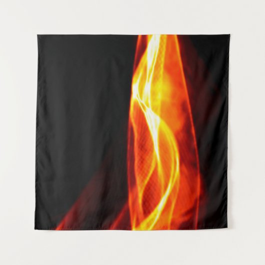 Tenture Abstract red smoke Fire over black background. Wav (Devant (Horizontal))