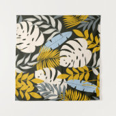 Tenture Abstract seamless pattern with tropical leaves and (Devant (Horizontal))