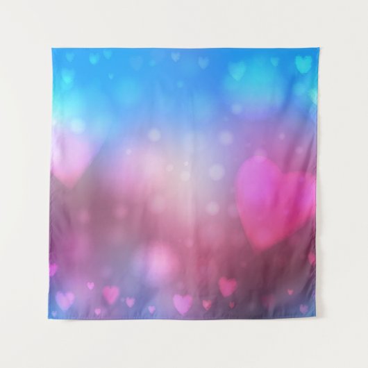 Tenture Abstract smooth blur blue and pink background with (Devant)