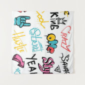 Tenture Abstract street graffiti lettering elements with g (Devant (Horizontal))