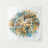 Tenture AbstractAncientEgyptian Pharaoh with Eye of Horus (Devant (Horizontal))