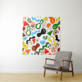 Tenture abstraction de style moderne avec composition (En situation)