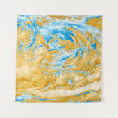Tenture Abstraction : image aux belles couleurs, en bleu d (Devant (Horizontal))