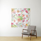 Tenture abstraction motif sans couture composition florale (En situation (horizontale))