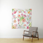 Tenture abstraction motif sans couture composition florale (En situation)