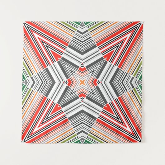 Tenture Abstrait à rayures à rayures rayées ethno triba (Devant)