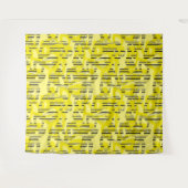 Tenture Abstrait art moderne rayé jaune blanc noir dec (Devant (Horizontal))