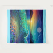 Tenture Abstrait Azure Seascape (Devant (Horizontal))
