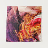 Tenture Abstrait beau violet, rouge et jaune brillant c (Devant (Horizontal))