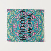 Tenture Abstrait Boho Mandala Vous Êtes Assez Affirmation (Devant (Horizontal))