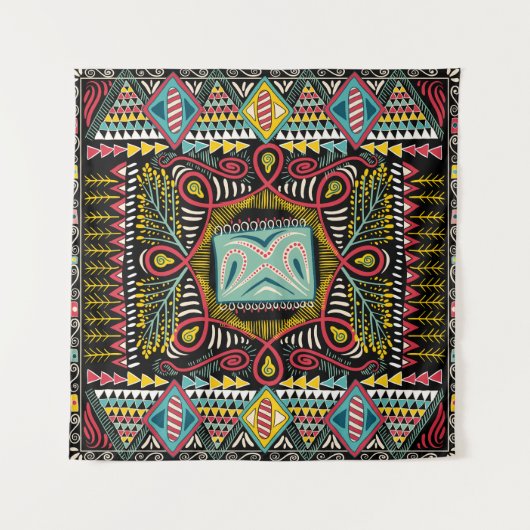 Tenture Abstrait coloré : design de poche carré. (Devant)