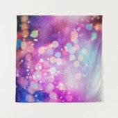 Tenture Abstrait flou de shi brillant bleu et argent (Devant (Horizontal))