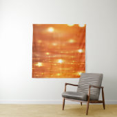 Tenture abstrait fond orangé brillant abstrait, art, dos (En situation (horizontale))