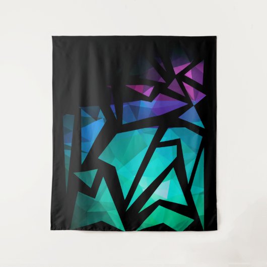 Tenture Abstrait graffiti polygonal moderne dar géométriqu (Devant)