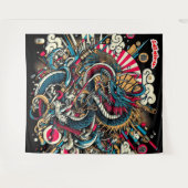 Tenture Abstrait japonais inimical (Devant (Horizontal))